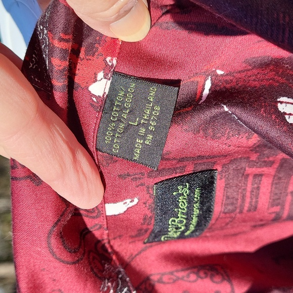 Men's Original Pat O'Brien's short sl cotton shirt, New Orleans, hurricane, sz L - Picture 13 of 14